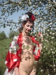 gallery_granny_and_mature_Geisha Style near white flower_older_127739865