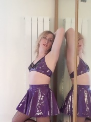 gallery_granny_and_mature_Purple Shiny PVC Skirt and Bra. Essex Girl Lisa._older_127741191