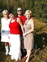 Three grannies fucked by lucky son outdoor PART 2